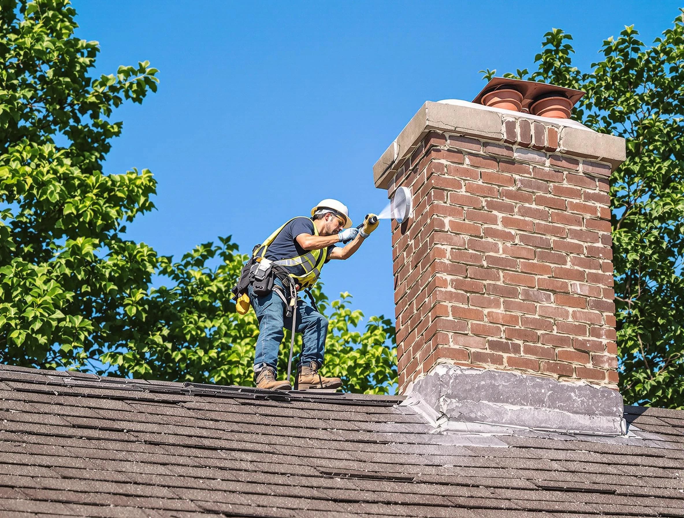Hendersonville Chimney Sweep performing an inspection with advanced tools in Hendersonville, TN