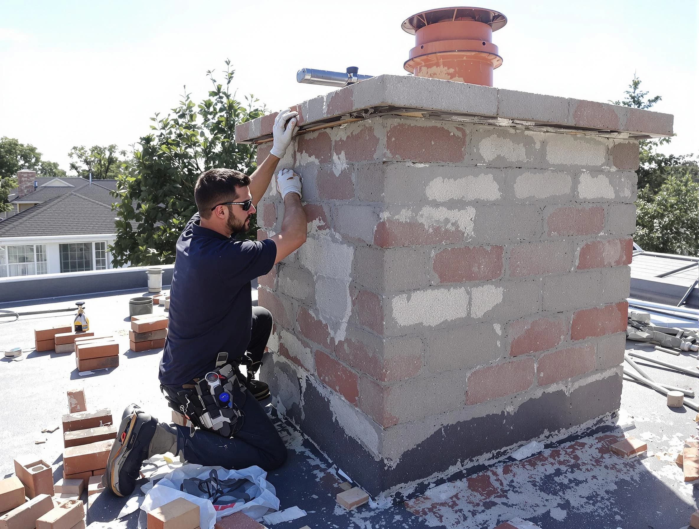 Advanced chimney repair process by Hendersonville Chimney Sweep in Hendersonville, TN