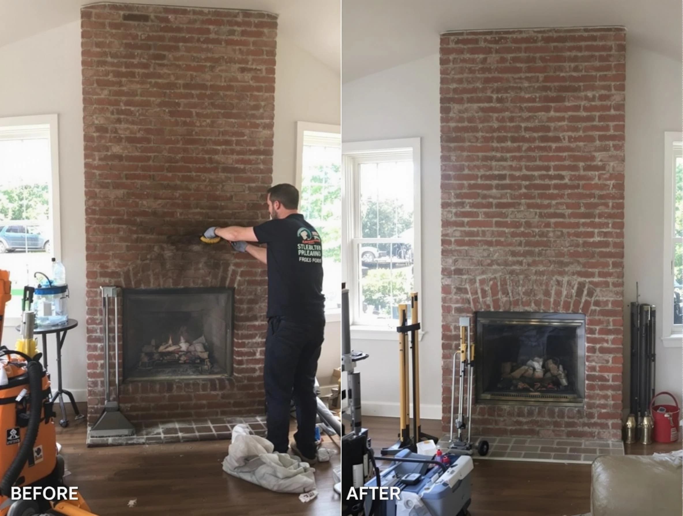 Finished chimney sweeping service by Hendersonville Chimney Sweep in Hendersonville, TN