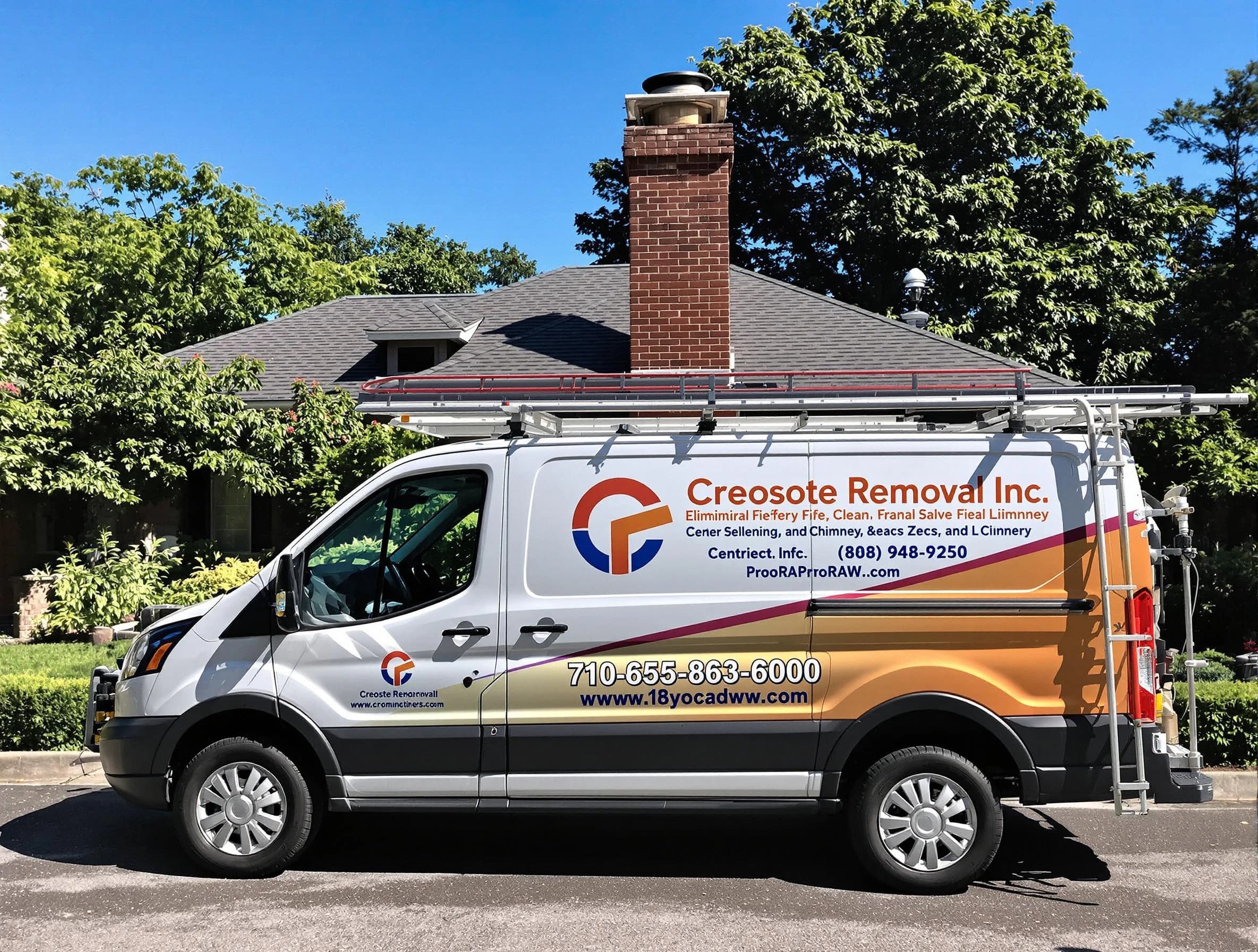Hendersonville Chimney Sweep technician removing creosote safely in Hendersonville, TN