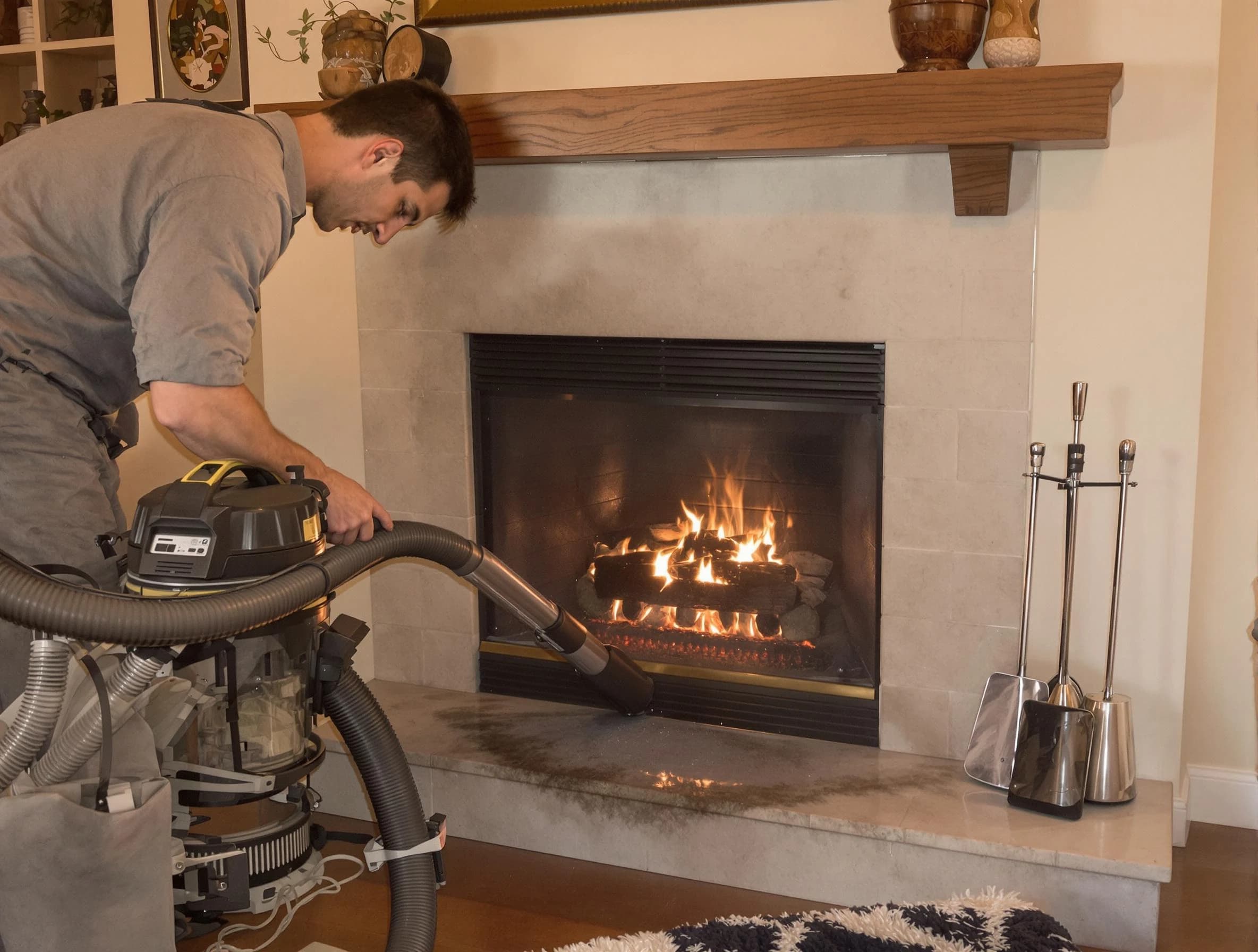 Routine fireplace upkeep by Hendersonville Chimney Sweep in Hendersonville, TN