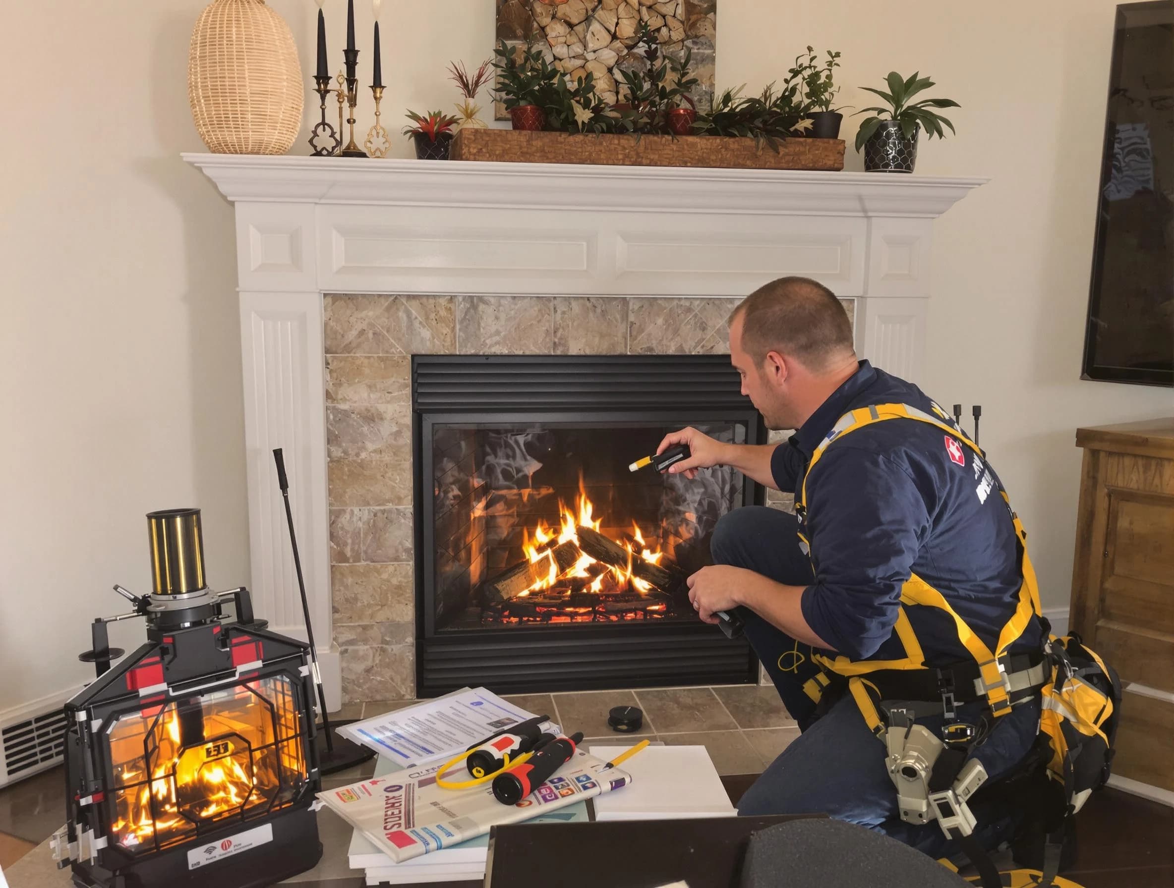 Safety-focused fireplace inspection by Hendersonville Chimney Sweep in Hendersonville, TN