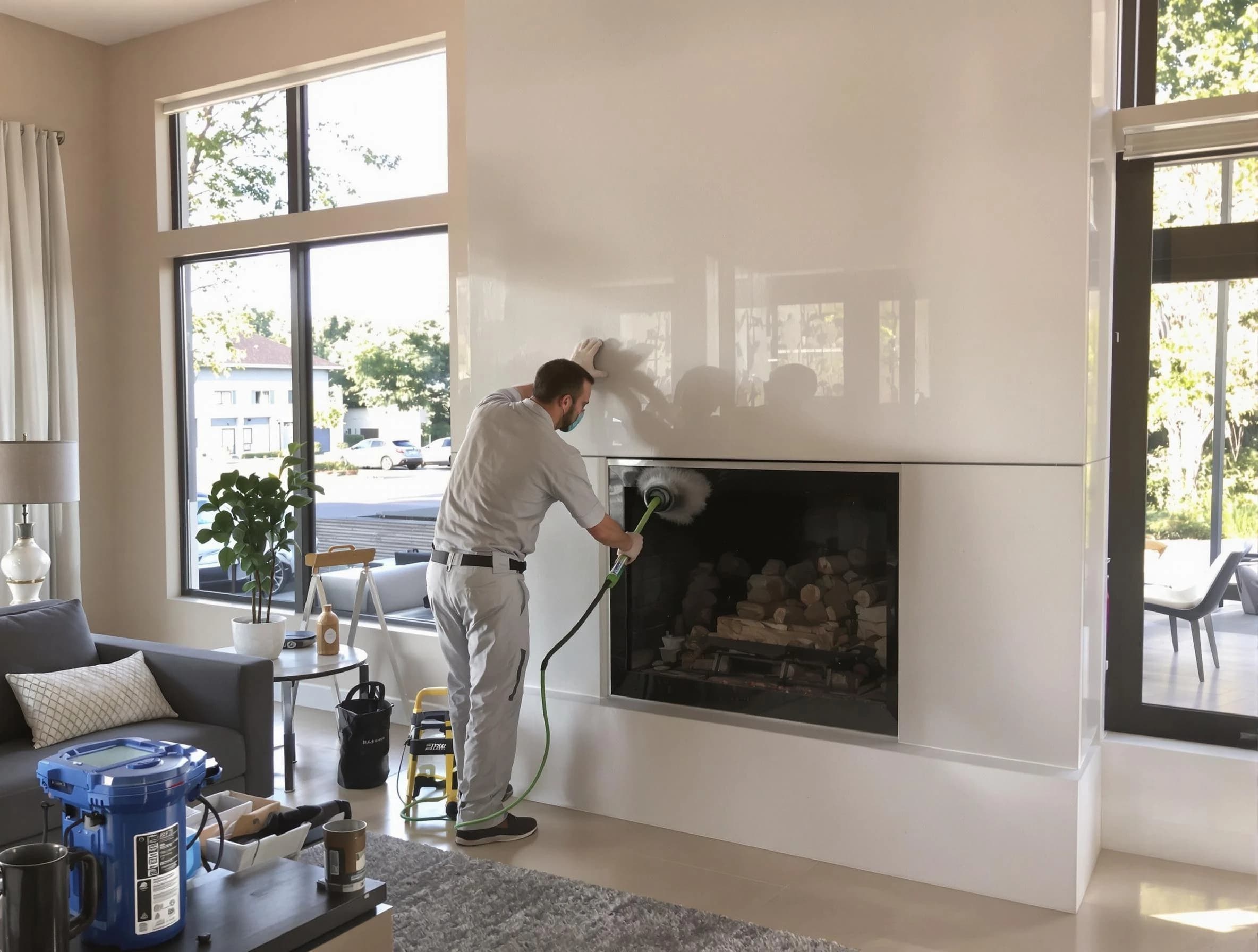 Hendersonville Chimney Sweep performing thorough soot removal in Hendersonville, TN