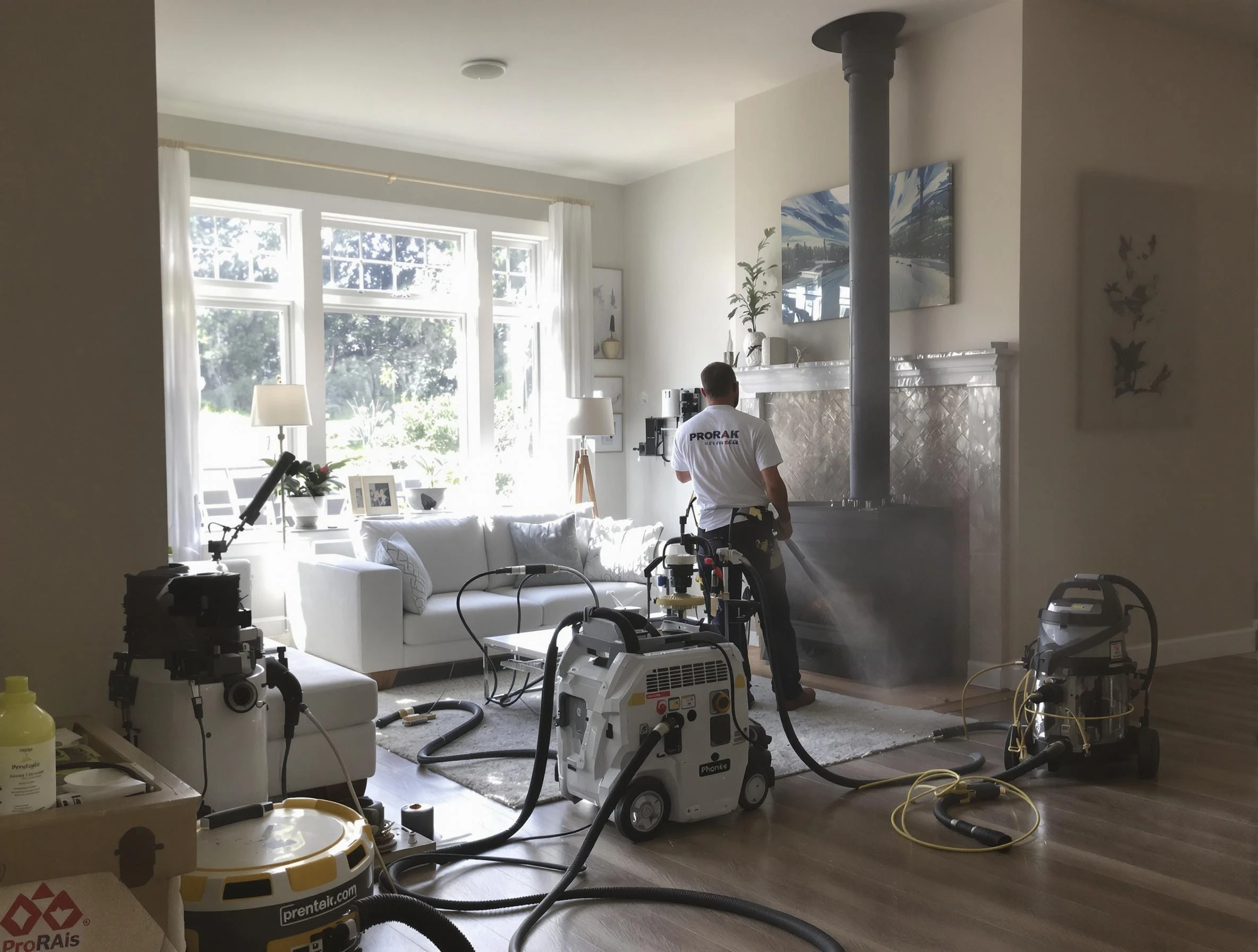 Soot removal service by Hendersonville Chimney Sweep for a fireplace in Hendersonville, TN